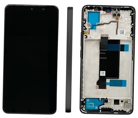 LCD screen Xiaomi Redmi Note 13 Pro 5G koos touch screen koos frame Midnight Must (ühildub Poco X6 5G) original (service pack)