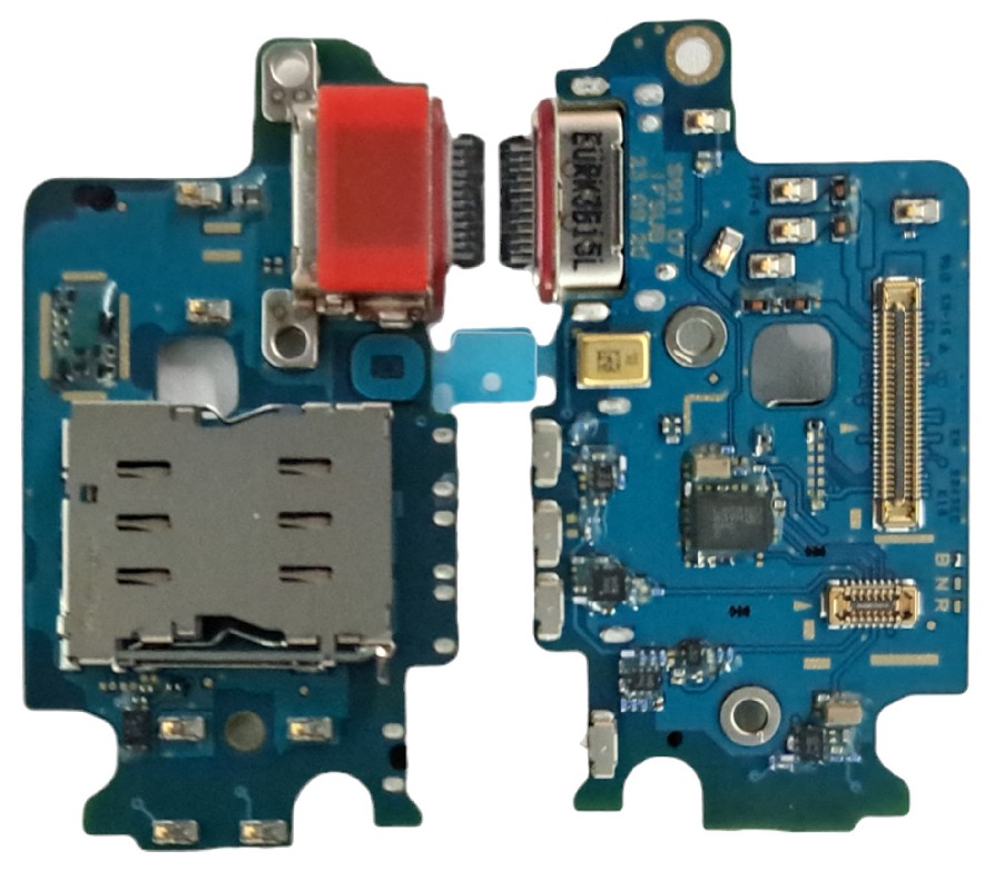 Flex Samsung S921 S24 jaoks plugin, microphone, SIM reader original (service pack)