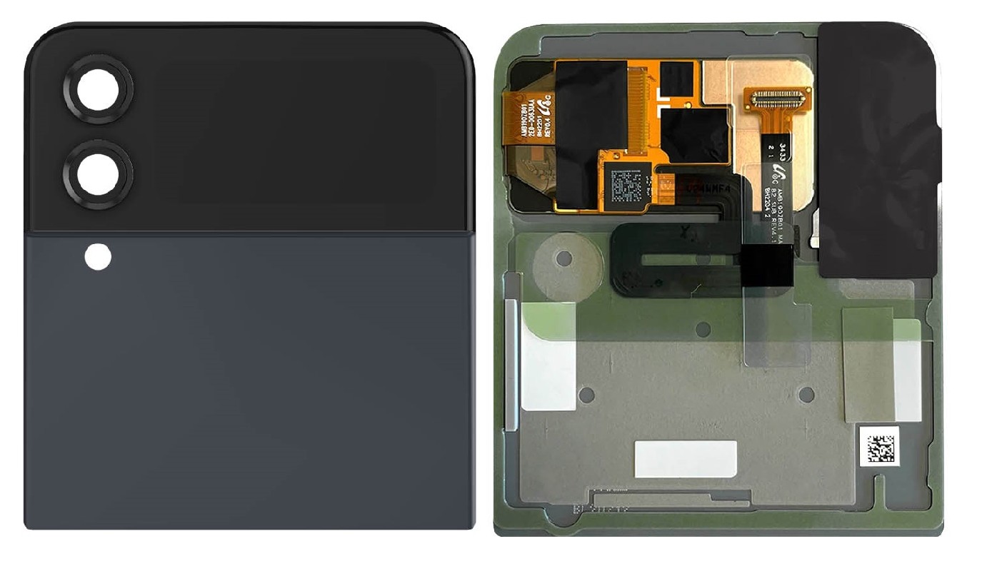 LCD screen Samsung F721 Z Flip4 5G koos touch screen koos frame (Outer) Graphite original (used Grade C)