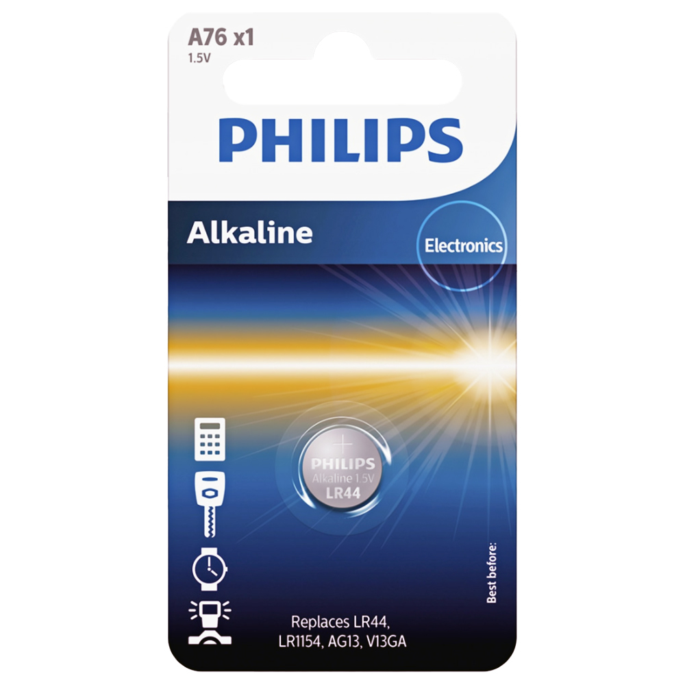 Patarei PHILIPS LR44/LR1154 Minicells Alkaline 1pc blisterpakend