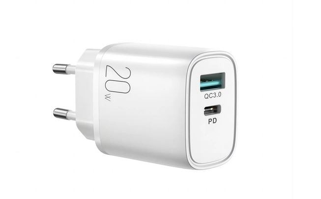 Laadija Joyroom (L-QP2011) (1xUSB-C;1xUSB 3A 20W) valge