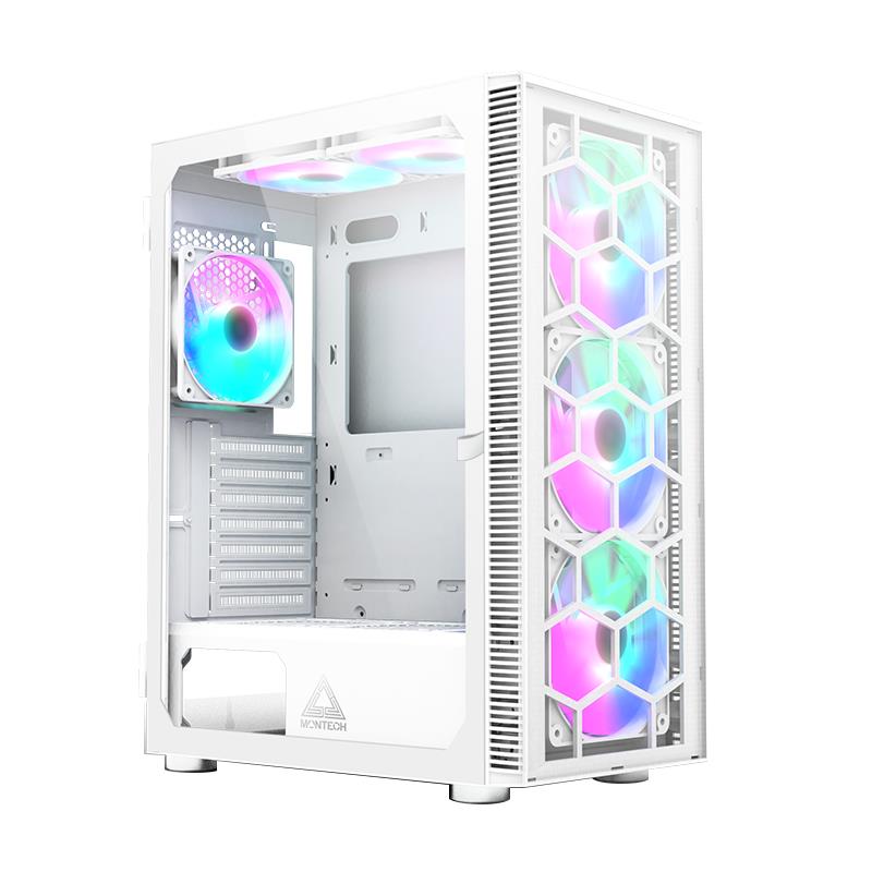 Arvutikorpus Montech X3 Glass ATX MidiTower valge