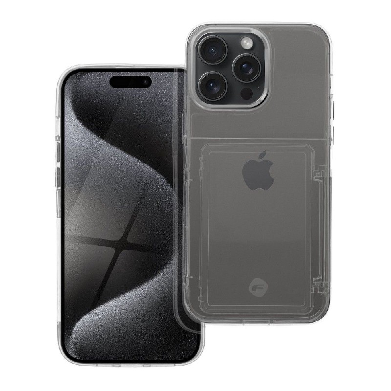Ümbris Forcell F-PROTECT jaoks iPhone 15 Pro Max läbipaistev