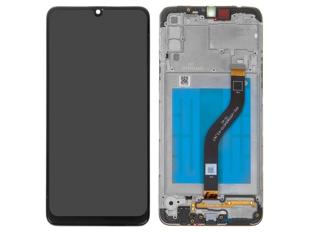 LCD screen Samsung A207F A20s koos touch screen ja frame must original