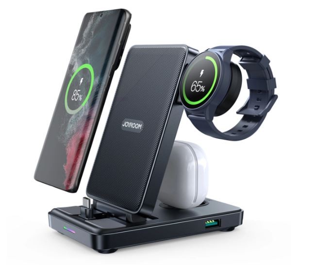 Laadimisalus USB-C Joyroom 4in1 (JR-WQS01) (Telefon;AirPods;Kell; USB) must
