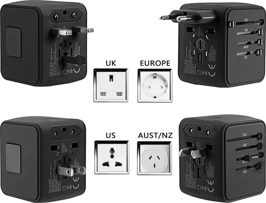 Laadija Travel SET (SL-209PQ-2) (2xUSB; 1xUSB-C; US/UK/EUR/AUS) must