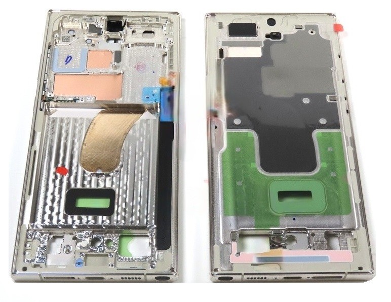 Keskkorpus Samsung S918 S23 Ultra Cream originaal (teeninduskomplekt)