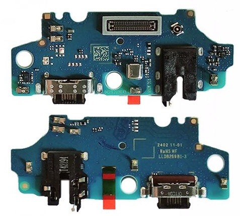 Flex Samsung A057 A05S 2023 jaoks plugin, microphone, headphone connector original (service pack)