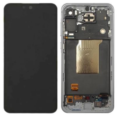 LCD screen Samsung A556 A55 5G koos touch screen ja frame Awesome Iceblue original (assembled service pack)