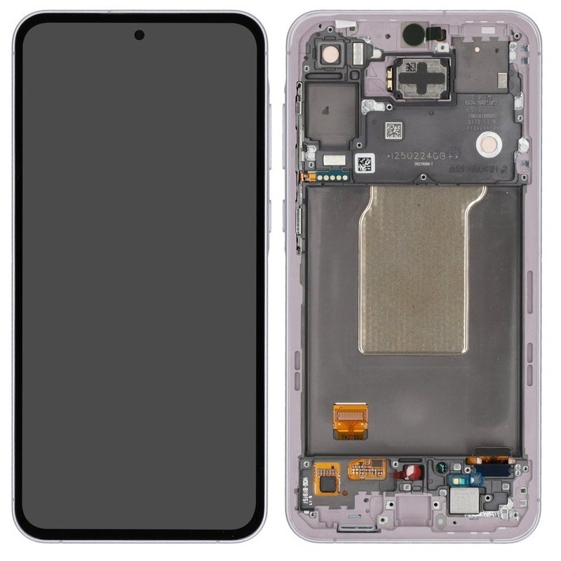 LCD screen Samsung A556 A55 5G koos touch screen ja frame Awesome Lilla original (assembled service pack)