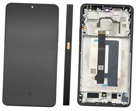 LCD screen Xiaomi Poco X6 Pro 5G koos touch screen koos frame Kollane original (service pack)