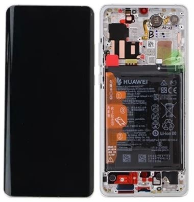 LCD screen Huawei P30 PRO koos touch screen ja frame ja aku Hõbedane Frost original (used Grade A)