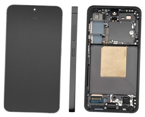 LCD screen Samsung S921 S24 koos touch screen ja frame Onyx Must original (assembled service pack)