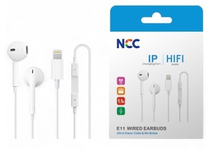 Handsfree NCC lightning valge