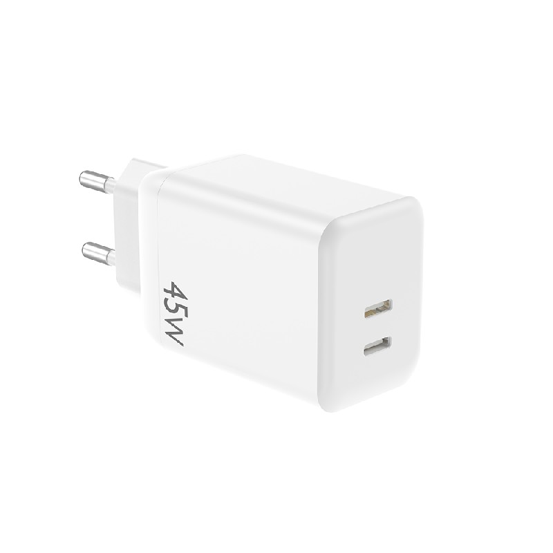 Laadija NCC (2xUSB-C; 45W) valge
