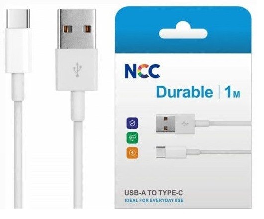 USB kaabel NCC "USB-C" 1m valge