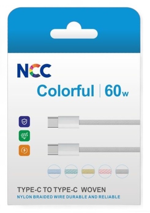 USB kaabel NCC "USB-C to USB-C" (60W) 1m sinine