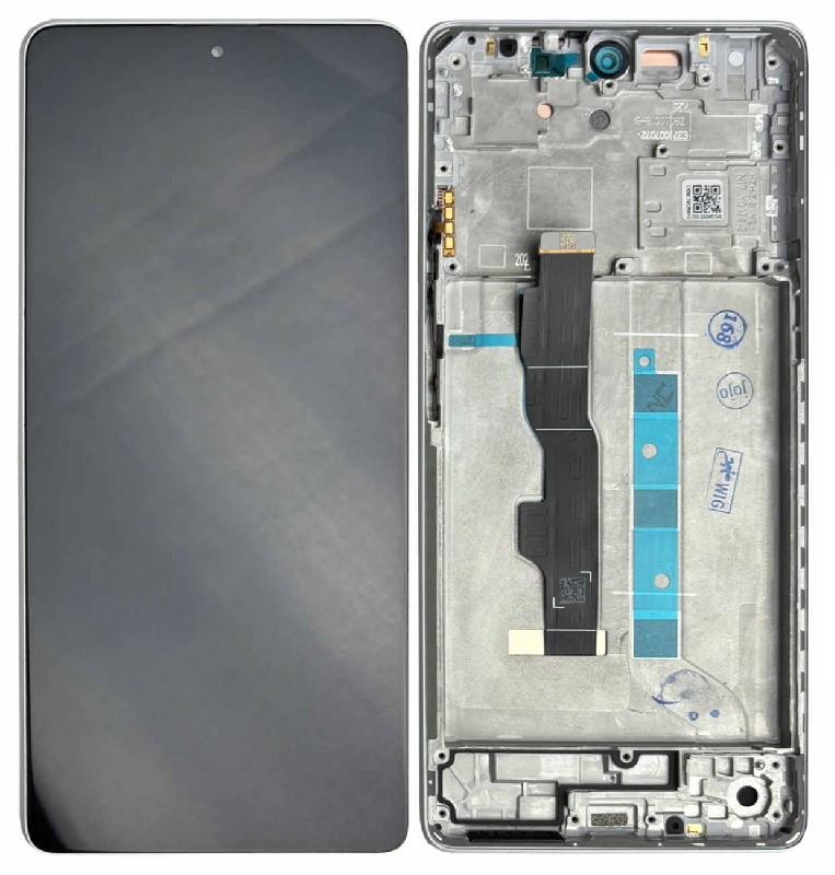 LCD screen Xiaomi Redmi Note 13 5G koos touch screen koos frame Arctic Valge original (service pack)