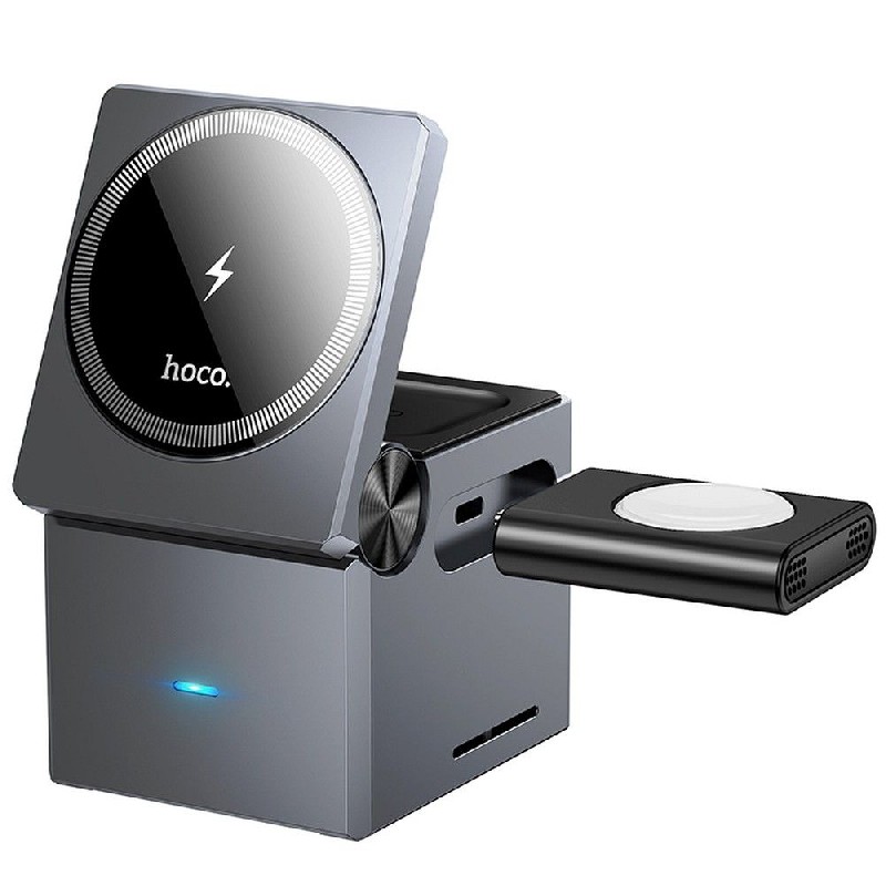 Juhtmevaba charging station Hoco 3in1 (CQ8) (MagSafe) (Phone; Pods; Watch) 15W must
