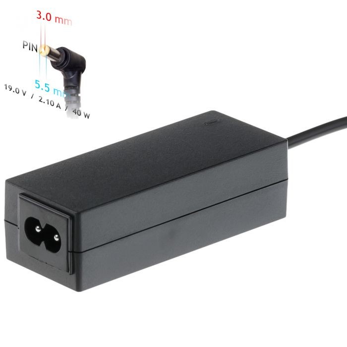 Laadija sülearvutile Akyga AK-ND-48 (19V / 2.1A 40W 5.5 x 3.0mm) SAMSUNG 1.2m