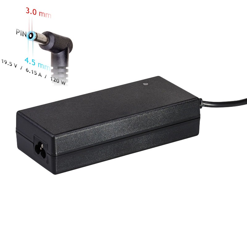 Laadija sülearvutile Akyga AK-ND-45 (19.5V / 6.15A 120W 4.5 x 3.0mm + pin) HP 1.2m