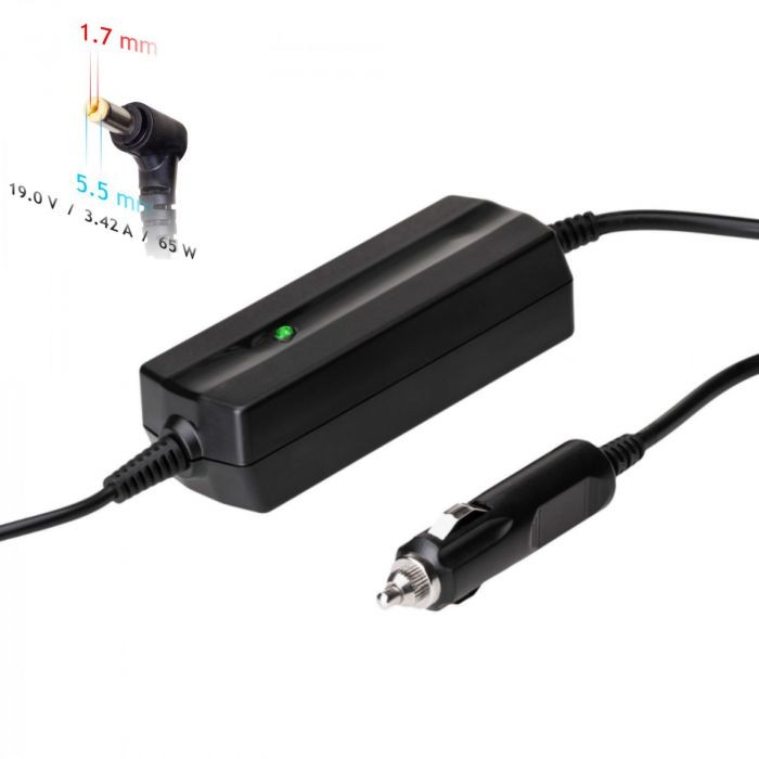 Autolaadija jaoks laptop Akyga AK-ND-34 (19V / 3.42A 65W 5.5 x 1.7mm) ACER 1.2m