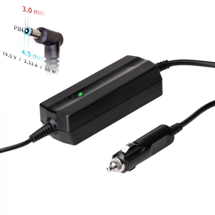 Autolaadija jaoks laptop Akyga AK-ND-40 (19.5V / 3.33A 65W 4.5 x 3.0mm + pin) HP 1.2m
