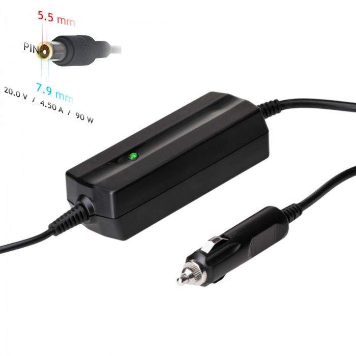 Autolaadija jaoks laptop Akyga AK-ND-39 (20V / 4.5A 90W 7.9 x 5.5mm + pin) LENOVO 1.2m