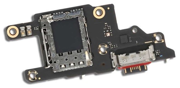 Flex Xiaomi Poco F6 koos charging connector ja microphone, SIM card contact original (service pack)