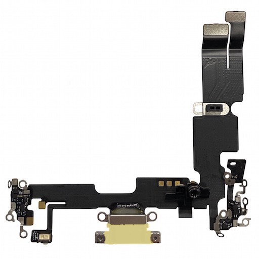 Flex jaoks iPhone 14 Plus jaoks charging connector koos microphone Kollane used ORG