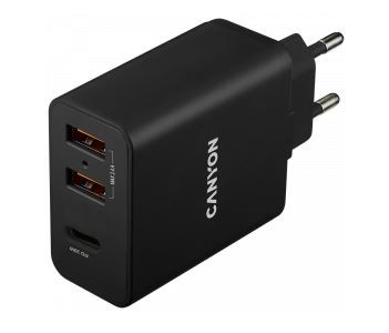 Laadija CANYON H-08 (2xUSB; 1xUSB-C 30W) must