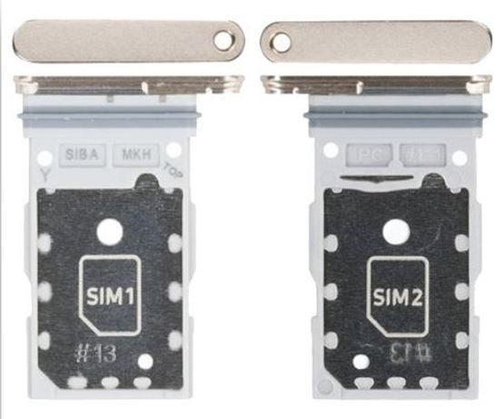 SIM card holder Samsung S921 S24/S926 S24 Plus Dual Amber Kollane original (service pack)