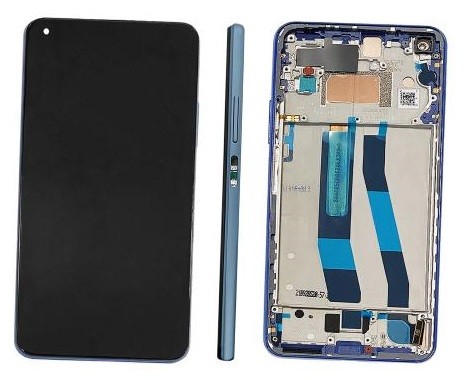 LCD screen Xiaomi 11 Lite 5G NE koos touch screen koos frame Sinine original (service pack)