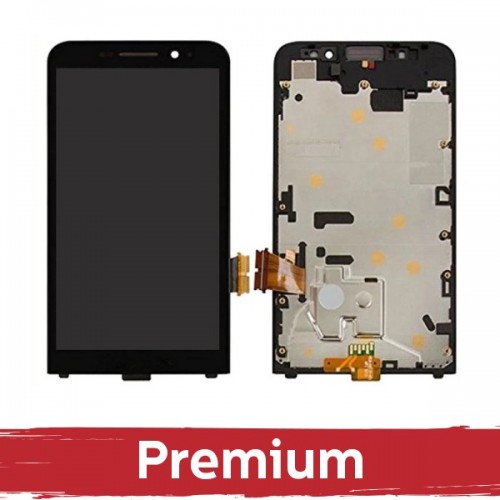 LCD Ekraan Ühildub Blackberry Z30 Must koos Frame OEM