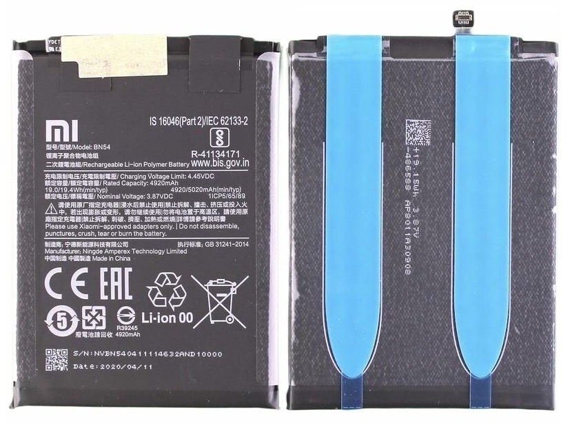 Aku original Xiaomi Redmi 9/Redmi Note 9 5020mAh BN54 (service pack)