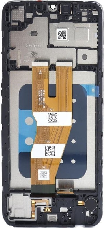 LCD ekraan Samsung A055 A05 2023 puuteekraani ja raamiga must originaal (service pack)
