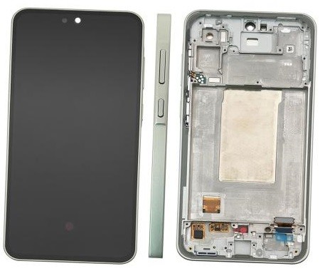 LCD screen Samsung A366 A36 5G koos touch screen ja frame Awesome Lime original (assembled service pack)