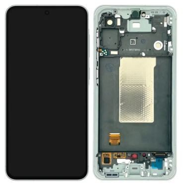 LCD screen Samsung A566 A56 5G koos touch screen ja frame Awesome Olive original (assembled service pack)