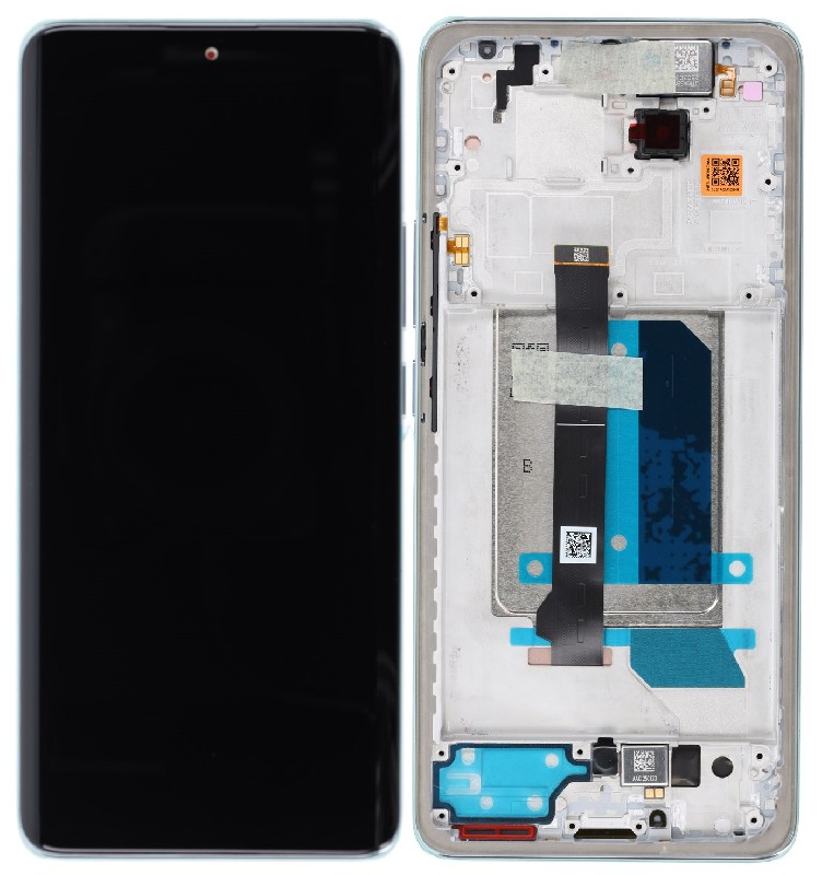 LCD screen Xiaomi Redmi Note 14 Pro+ 5G koos touch screen koos frame Frost Sinine original (service pack)