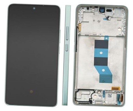 LCD screen Xiaomi Redmi Note 14 5G koos touch screen koos frame Coral Roheline original (service pack)