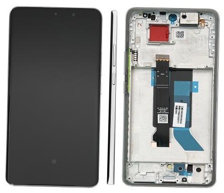 LCD screen Xiaomi Poco X7 5G koos touch screen koos frame Hõbedane original (service pack)