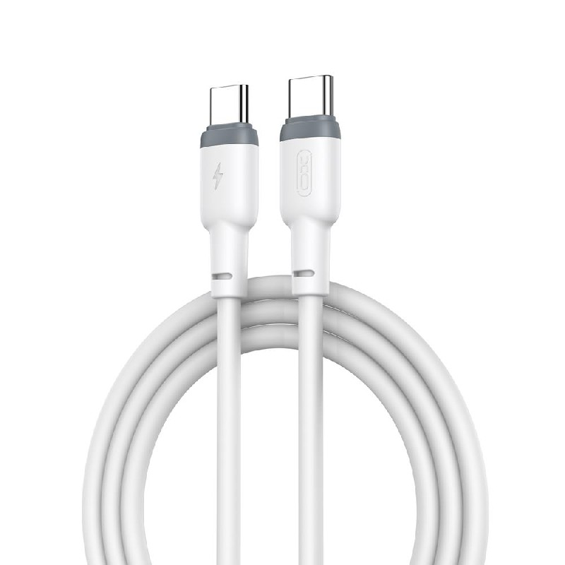 USB kaabel XO (NB208B) USB-C kuni USB-C (60W) 1m valge