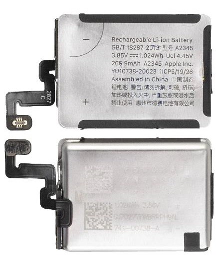 Aku ORG jaoks Watch Series 6 40mm 266mAh A2345