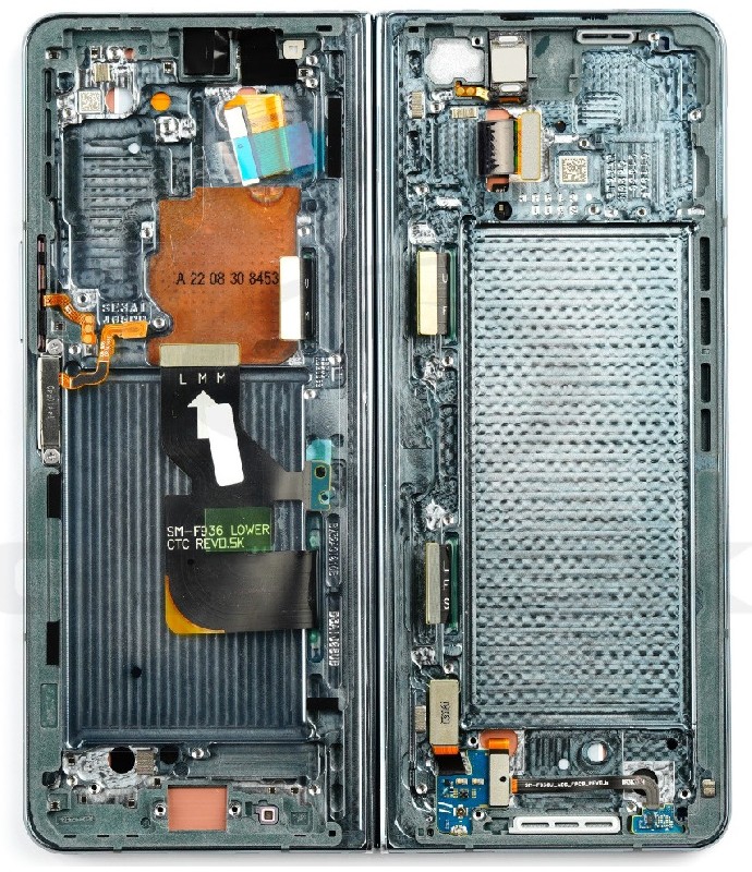 Keskkorpus Samsung F936 Z Fold4 5G Hallroheline originaal (kasutatud B klass)