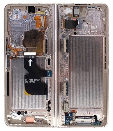 Keskkorpus Samsung F936 Z Fold4 5G Beež originaal (kasutatud B klass)