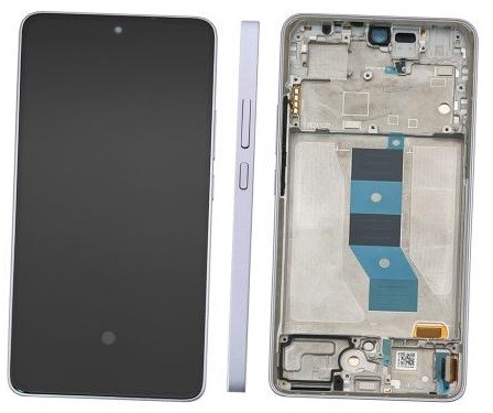 LCD screen Xiaomi Poco M7 Pro 5G koos touch screen koos frame Lilla original (service pack)