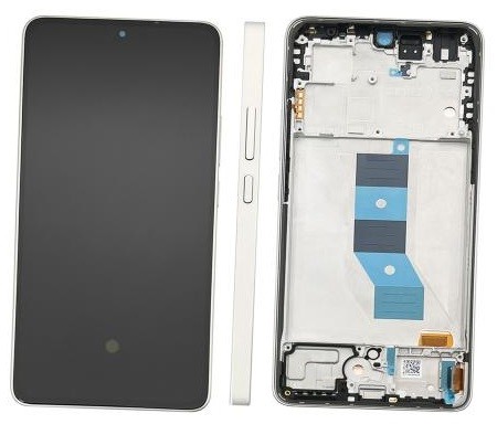 LCD screen Xiaomi Poco M7 Pro 5G koos touch screen koos frame Hõbedane original (service pack)