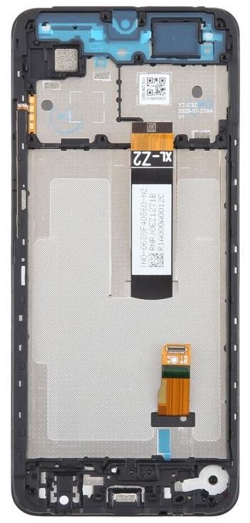 LCD screen Xiaomi Redmi A5/Poco C71 (Long Flex) koos touch screen koos frame Must ORG