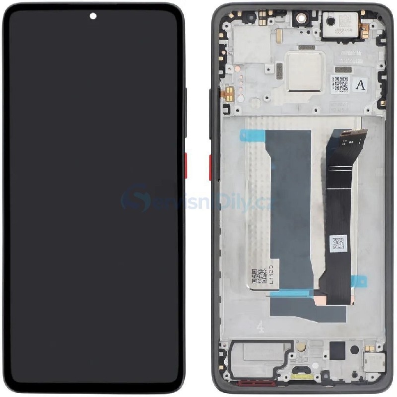 LCD screen Xiaomi Poco X7 Pro 5G koos touch screen koos frame Must (PUNANE power button, Iron Man Edition) original (service pack)