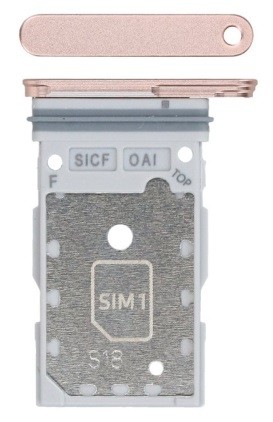 SIM card holder Samsung S931 S25/S936 S25 Plus Dual Roosa Kuldne original (service pack)